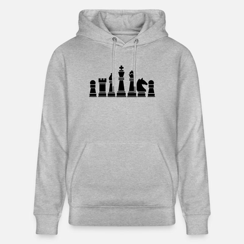 Pièces d’échecs - Sweat à capuche bio CRUISER Stanley/Stella Unisexe - gris chiné