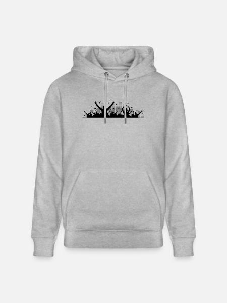 Menschen - Konzert Festival - Stanley/Stella Unisex Bio-Hoodie CRUISER - Grau meliert
