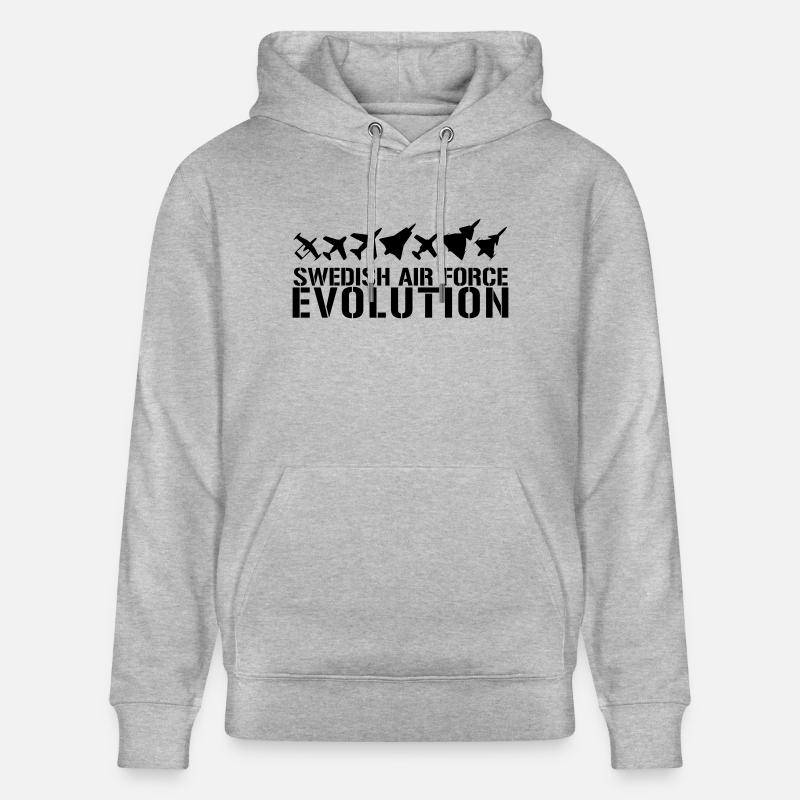 Entwicklung der schwedischen Luftwaffe - Stanley/Stella Unisex Bio-Hoodie CRUISER - Grau meliert