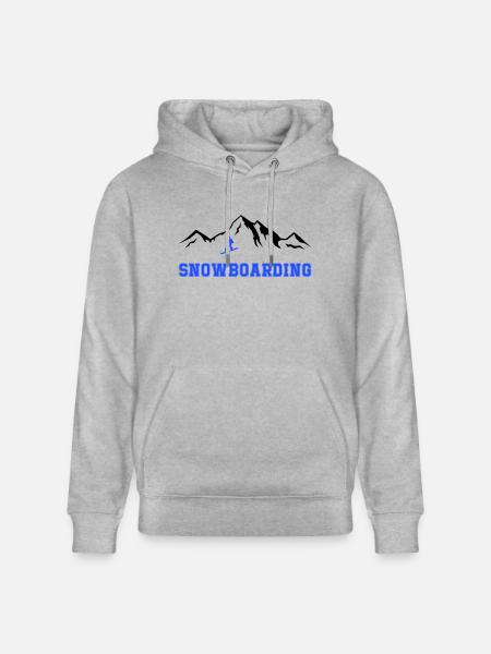 Snowboarding - Stanley/Stella Unisex Bio-Hoodie CRUISER - Grau meliert