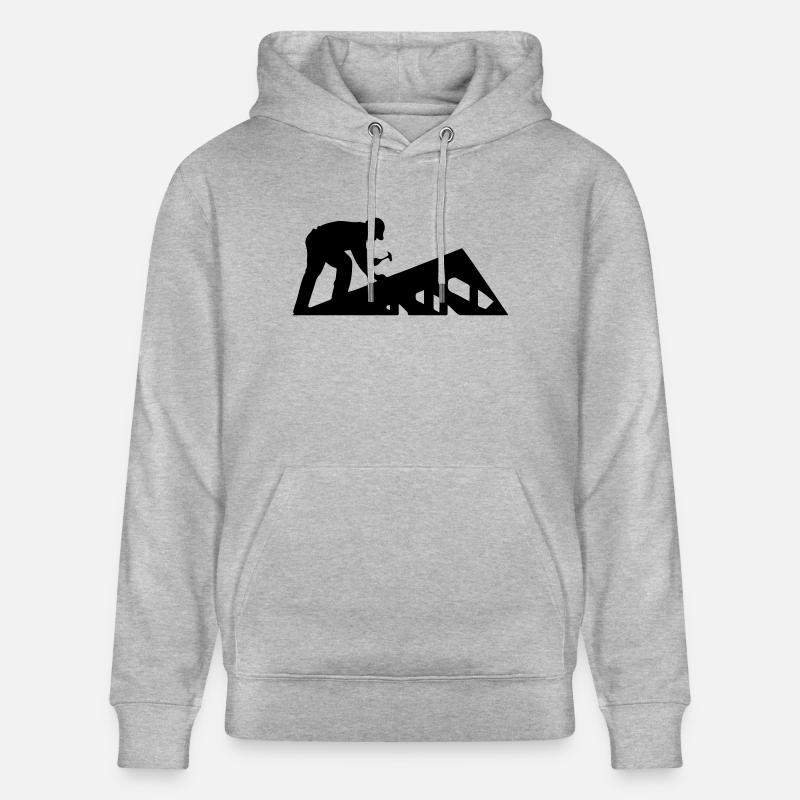 Silhouette du couvreur - Sweat à capuche bio CRUISER Stanley/Stella Unisexe - gris chiné