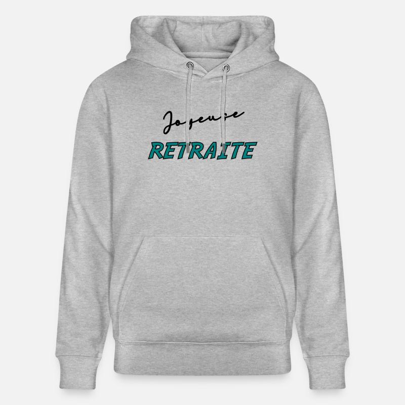RETRAITE. BONNE RETRAITE. JOYEUSE RETRAITE - Sweat à capuche bio CRUISER Stanley/Stella Unisexe - gris chiné