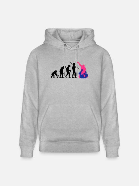 Evolution of Man - MMA - Stanley/Stella CRUISER Unisex Organic Hoodie - heather grey