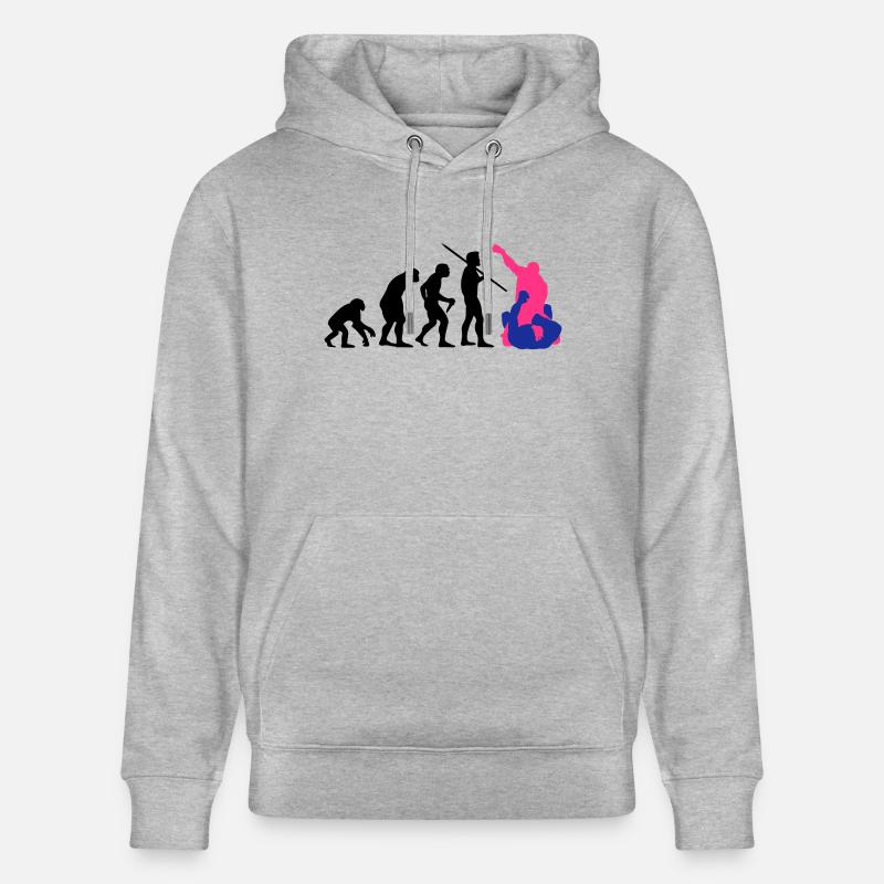 Évolution de l'homme - MMA - Sweat à capuche bio CRUISER Stanley/Stella Unisexe - gris chiné