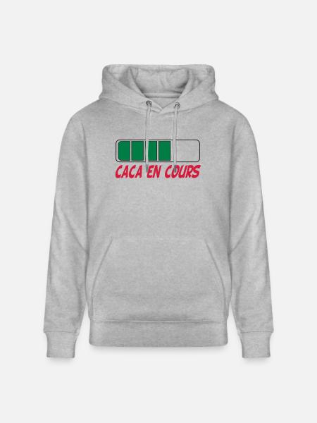 Caca en cours - Stanley/Stella CRUISER Unisex Organic Hoodie - heather grey
