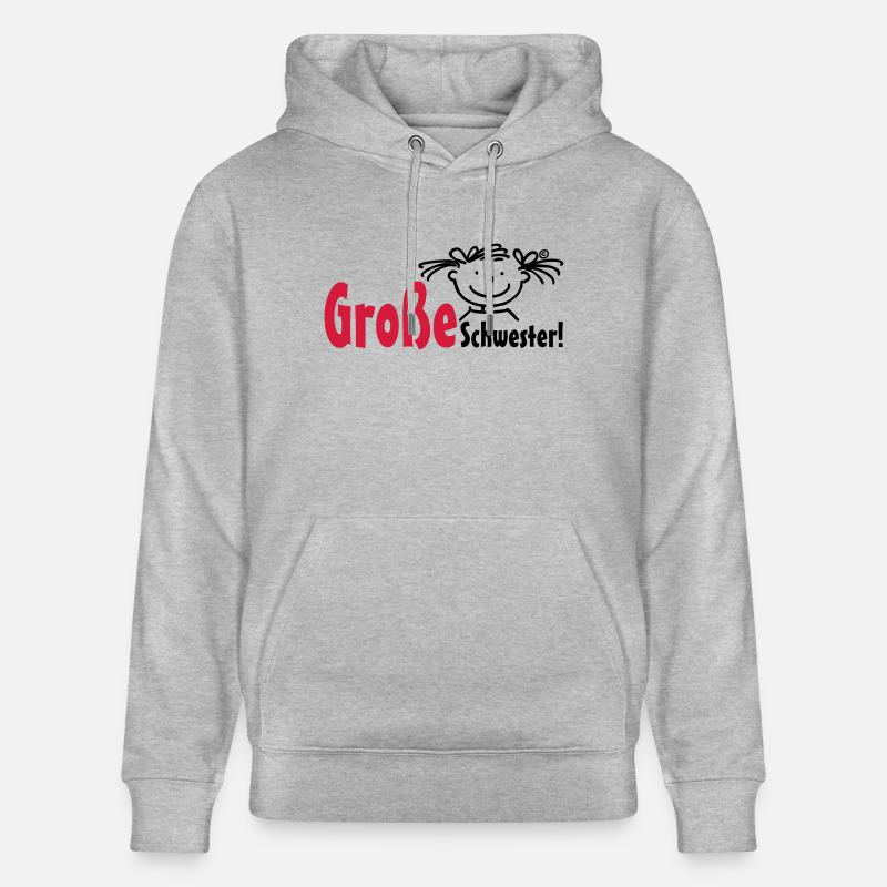 Große Schwester - Stanley/Stella Unisex Bio-Hoodie CRUISER  - Grau meliert