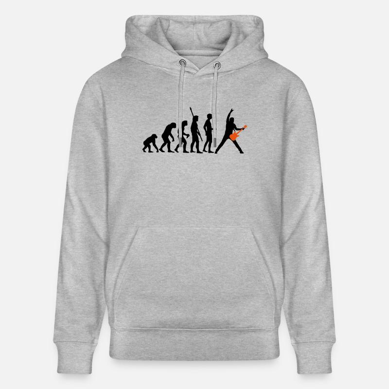 evolution_guitar_112013_a_2c - Stanley/Stella Unisex Bio-Hoodie CRUISER  - Grau meliert