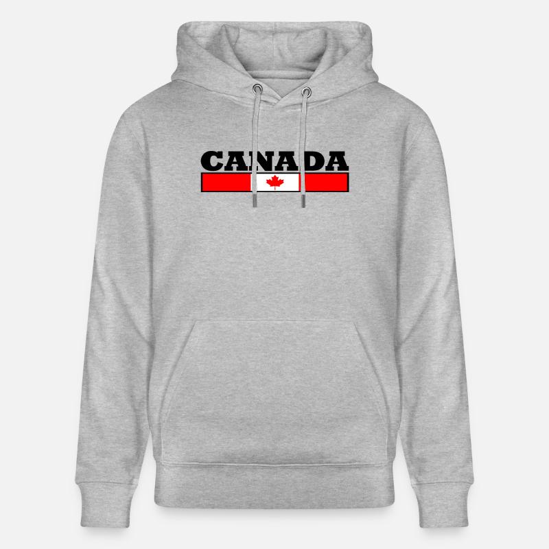 Drapeau du Canada - Sweat à capuche bio CRUISER Stanley/Stella Unisexe - gris chiné