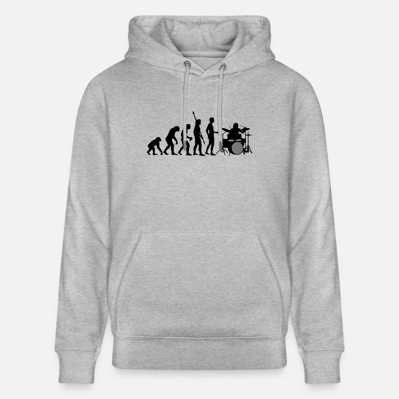 evolution_drummer_b_2c - Sweat à capuche bio CRUISER Stanley/Stella Unisexe - gris chiné