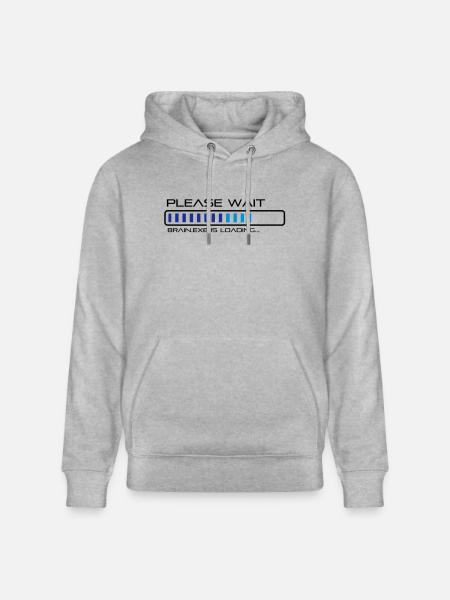 spruch_brain_exe_2 - Stanley/Stella Unisex Bio-Hoodie CRUISER - Grau meliert