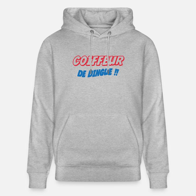 COIFFEUR de dingue !!! - Sweat à capuche bio CRUISER Stanley/Stella Unisexe - gris chiné