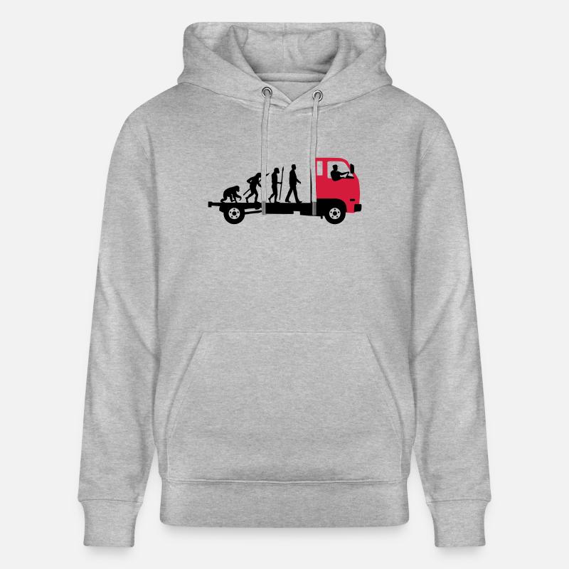 evolution_of_man_trucker_112013_a_2c - Sweat à capuche bio CRUISER Stanley/Stella Unisexe - gris chiné