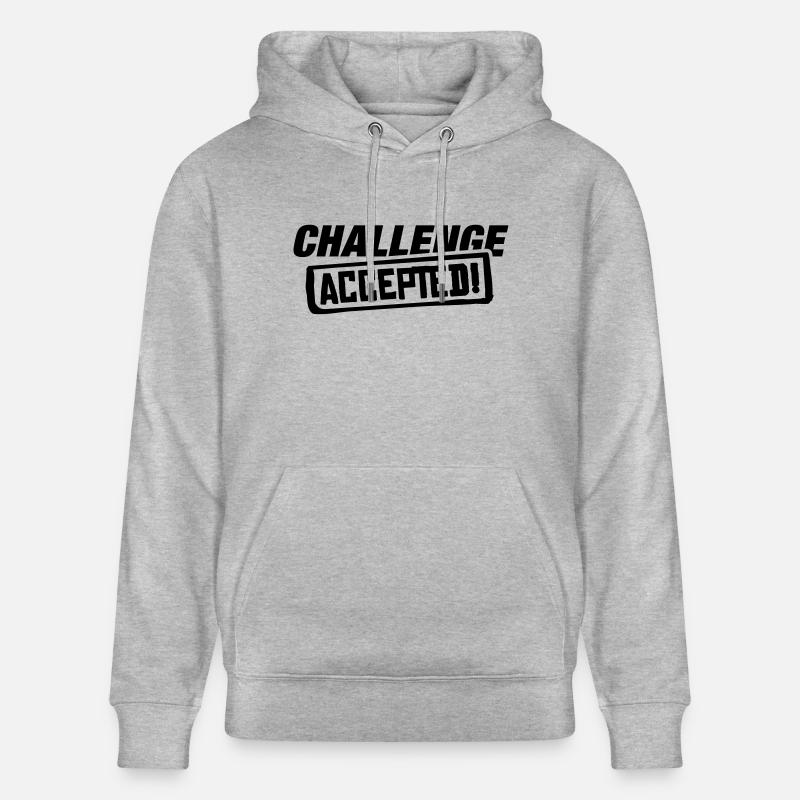 challenge_accepted_ak1 - Stanley/Stella Unisex Bio-Hoodie CRUISER  - Grau meliert