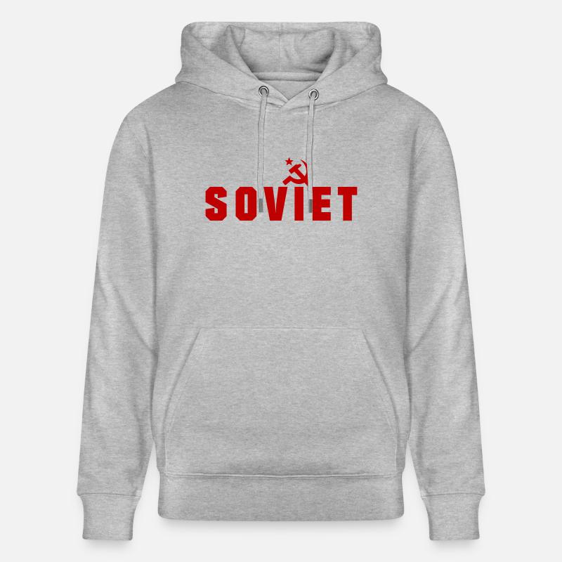 Soviétique - Russie - Sweat à capuche bio CRUISER Stanley/Stella Unisexe - gris chiné