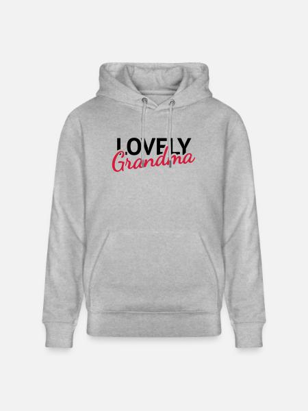 Lovely Grandma - Stanley/Stella CRUISER Unisex Organic Hoodie - heather grey