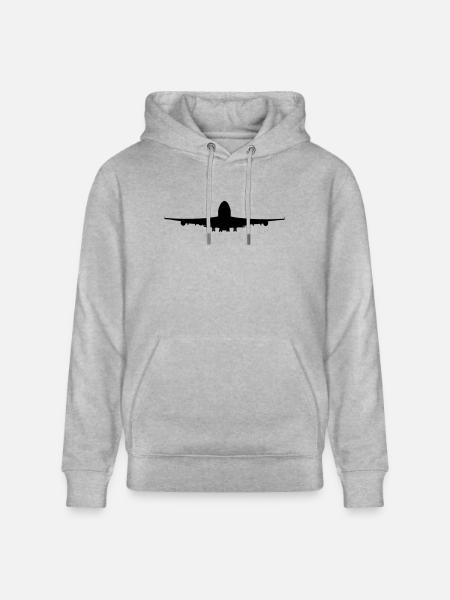 Flugzeug - Stanley/Stella Unisex Bio-Hoodie CRUISER - Grau meliert