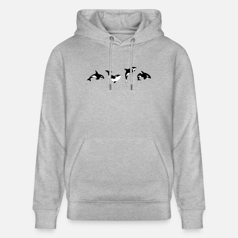 Orca Positions - Geschenkidee - Stanley/Stella Unisex Bio-Hoodie CRUISER - Grau meliert