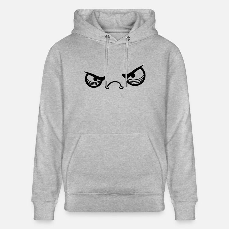 Angry Face - Sweat à capuche bio CRUISER Stanley/Stella Unisexe - gris chiné