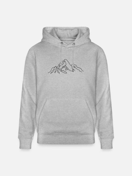 Mountain Icon - Stanley/Stella Unisex Bio-Hoodie CRUISER - Grau meliert