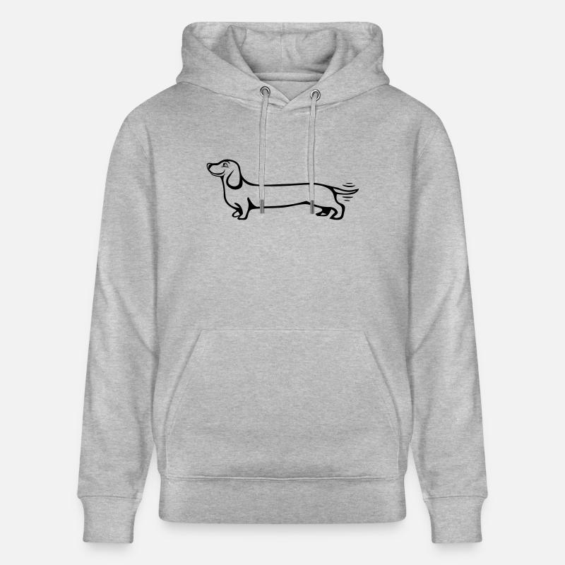 chien teckel - Sweat à capuche bio CRUISER Stanley/Stella Unisexe - gris chiné