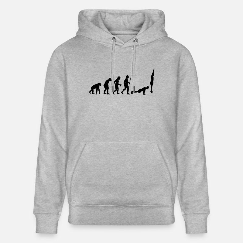 Evolution Burpee - Stanley/Stella Unisex Bio-Hoodie CRUISER - Grau meliert