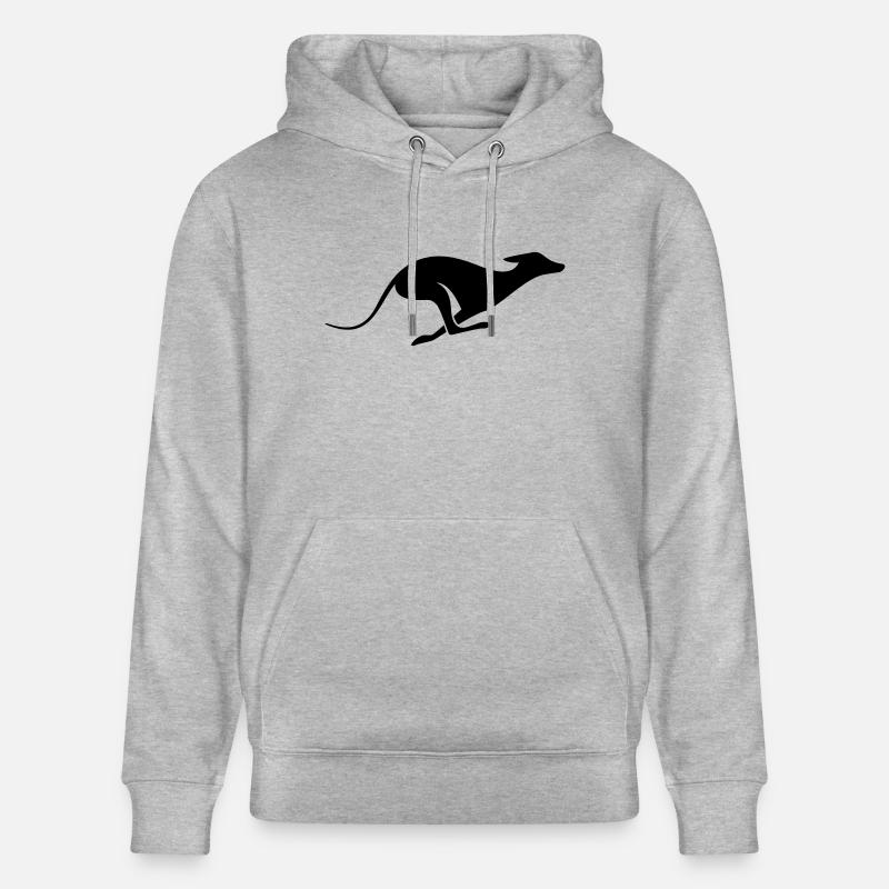Windhund Silhouette – Lévrier, Greyhound Design - Sweat à capuche bio CRUISER Stanley/Stella Unisexe - gris chiné