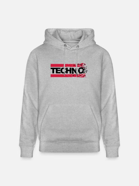 Techno shattered - Stanley/Stella Unisex Bio-Hoodie CRUISER - Grau meliert