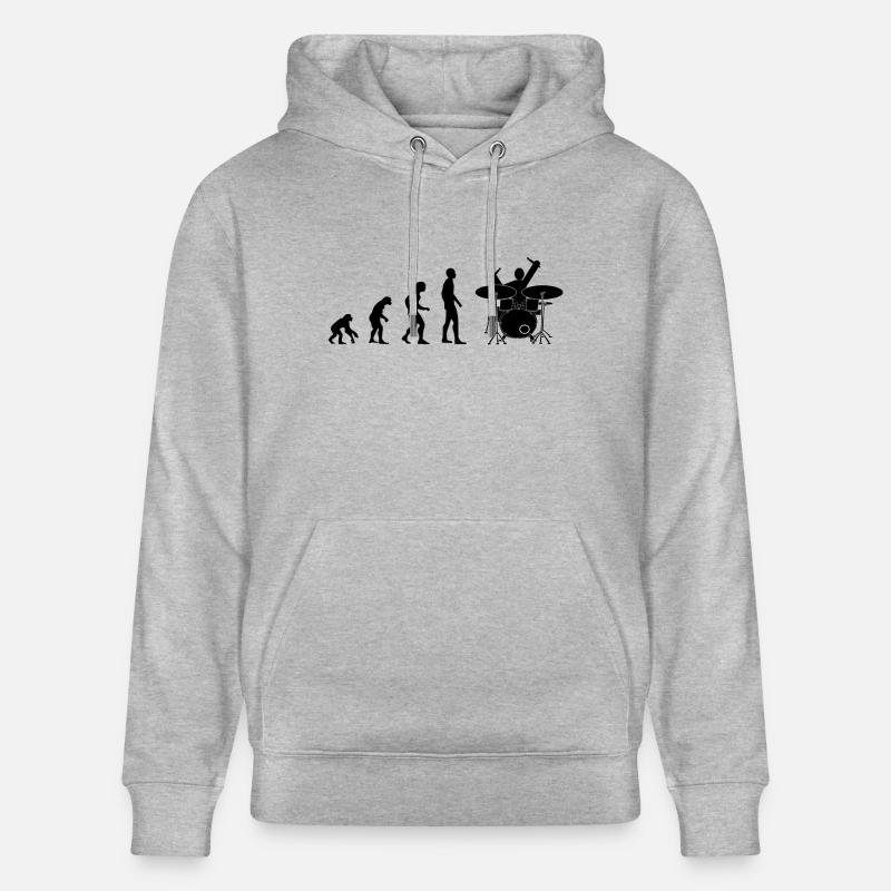 drummer evolution - Sweat à capuche bio CRUISER Stanley/Stella Unisexe - gris chiné