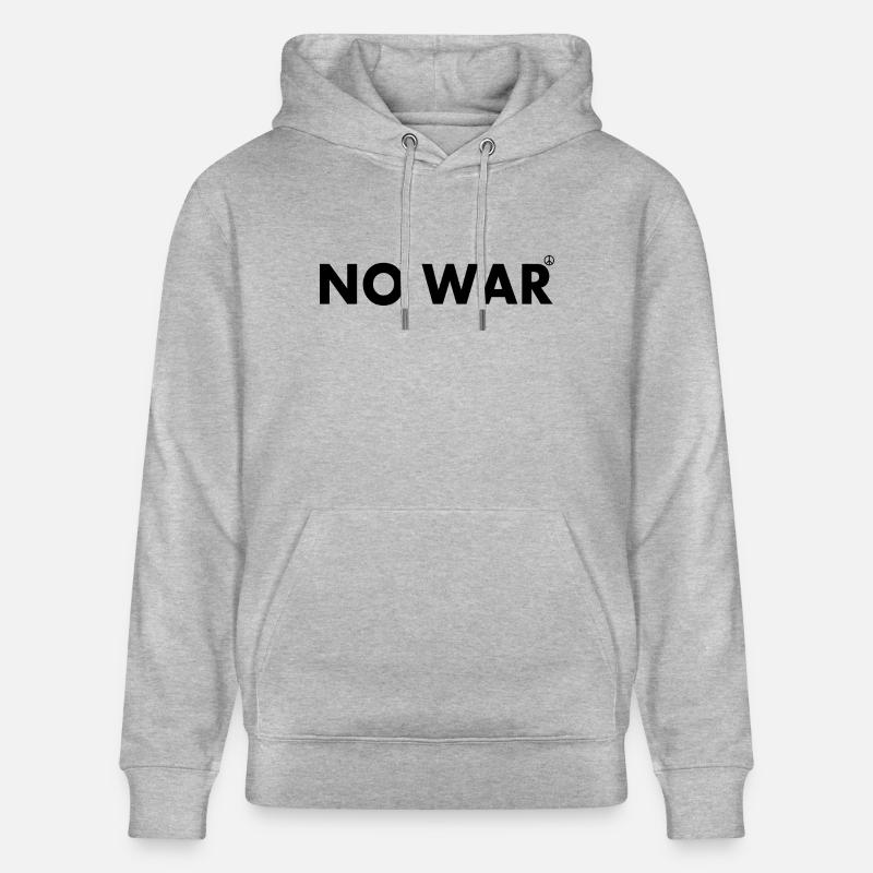 No war - Sweat à capuche bio CRUISER Stanley/Stella Unisexe - gris chiné