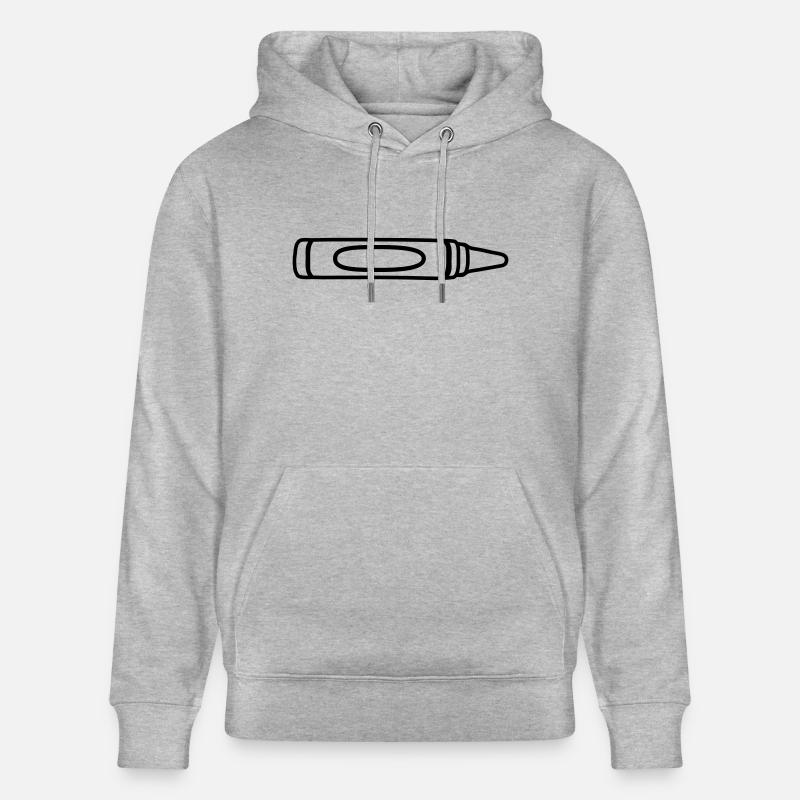 Contour wax crayon cool design - Sweat à capuche bio CRUISER Stanley/Stella Unisexe - gris chiné