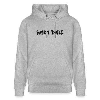SANKT PAULI - Stanley/Stella Unisex Bio-Hoodie CRUISER  - Grau meliert - Vorne - Alina (178cm) & Michal (187cm)