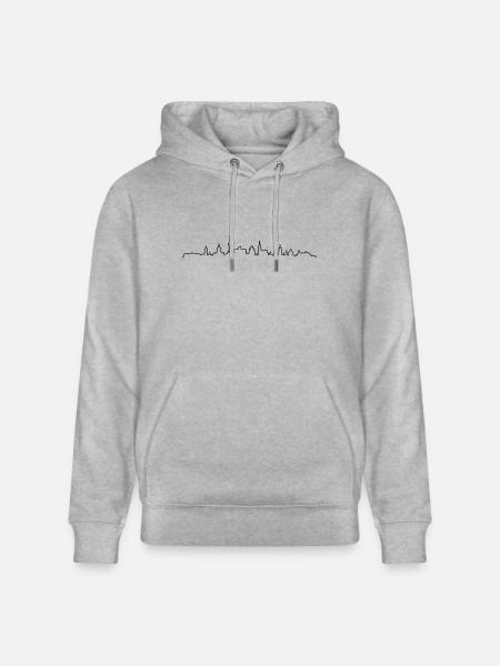 Skyline - Münster NRW - Stanley/Stella Unisex Bio-Hoodie CRUISER - Grau meliert