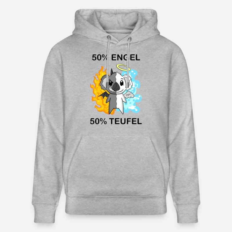Koala - Engel und Teufel - Stanley/Stella Unisex Bio-Hoodie CRUISER  - Grau meliert