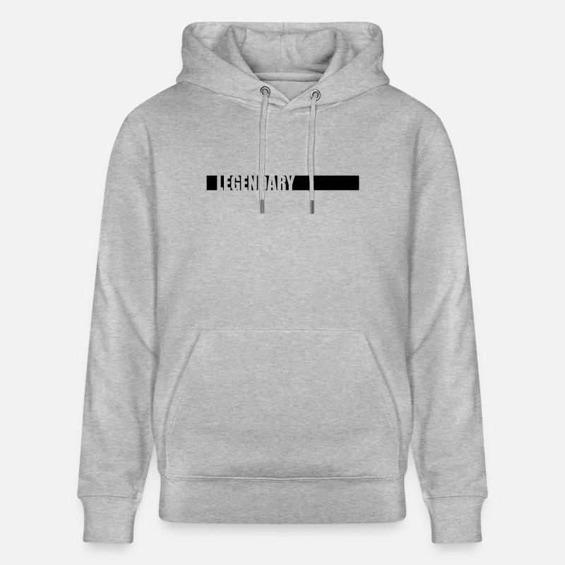 Texte Logo Légendaire - Sweat à capuche bio CRUISER Stanley/Stella Unisexe - gris chiné