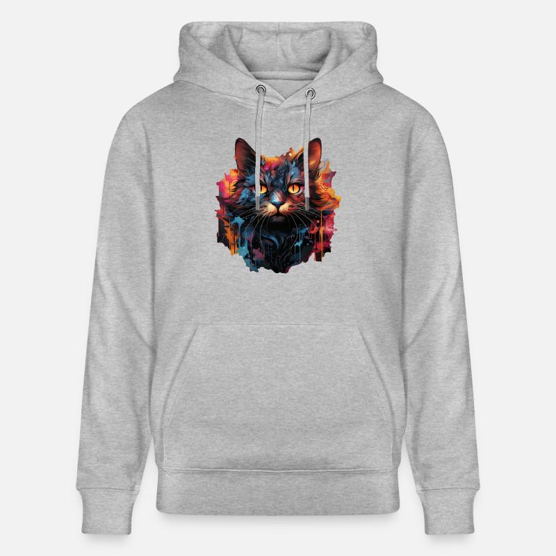 Chat - Sweat à capuche bio CRUISER Stanley/Stella Unisexe - gris chiné