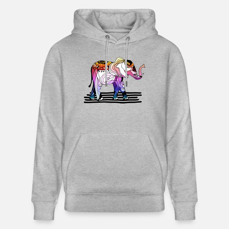 éléphant - Sweat à capuche bio CRUISER Stanley/Stella Unisexe - gris chiné