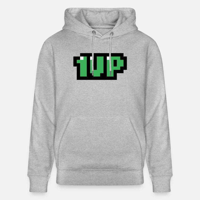 1up vert - Sweat à capuche bio CRUISER Stanley/Stella Unisexe - gris chiné