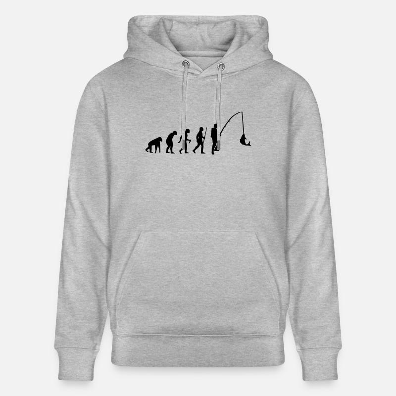 EVOLUTION DE POISSON ! - Sweat à capuche bio CRUISER Stanley/Stella Unisexe - gris chiné