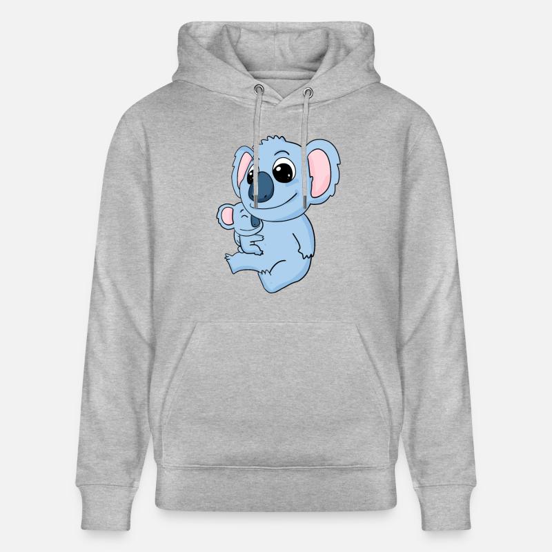 Famille - Koala avec bébé - Koala - Sweat à capuche bio CRUISER Stanley/Stella Unisexe - gris chiné