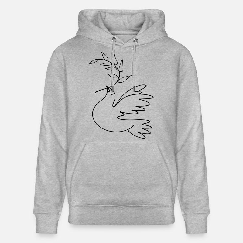 Colombe de la Paix - Sweat à capuche bio CRUISER Stanley/Stella Unisexe - gris chiné