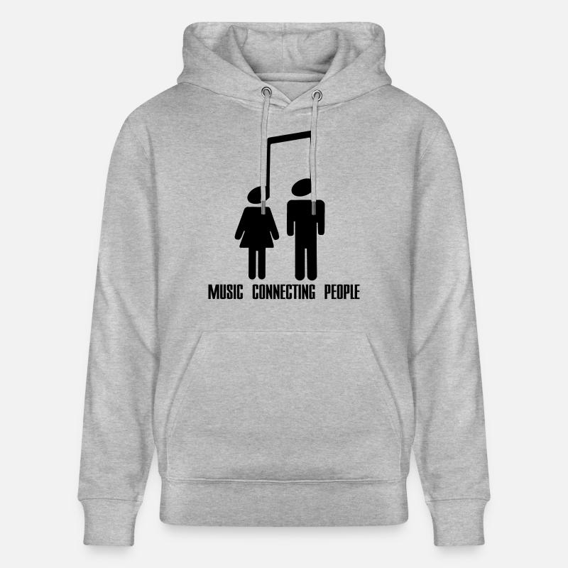Music Connecting People - Sweat à capuche bio CRUISER Stanley/Stella Unisexe - gris chiné