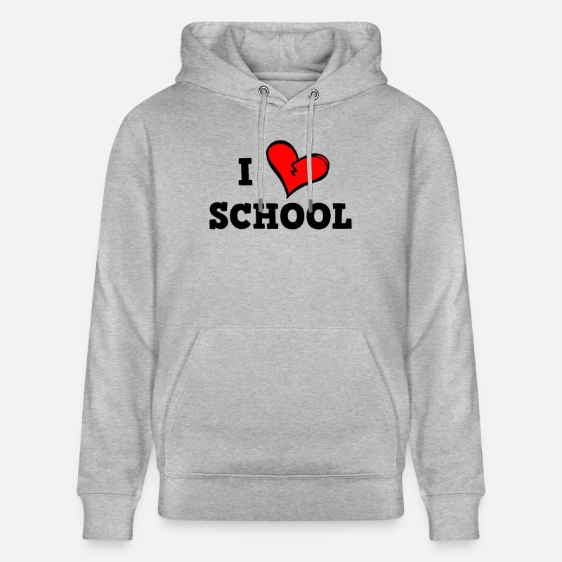 J’aime l’école - Sweat à capuche bio CRUISER Stanley/Stella Unisexe - gris chiné
