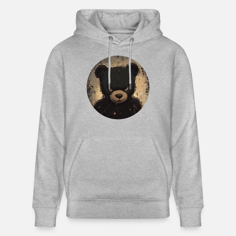 Fearless Teddy : l’élégance sombre - Sweat à capuche bio CRUISER Stanley/Stella Unisexe - gris chiné