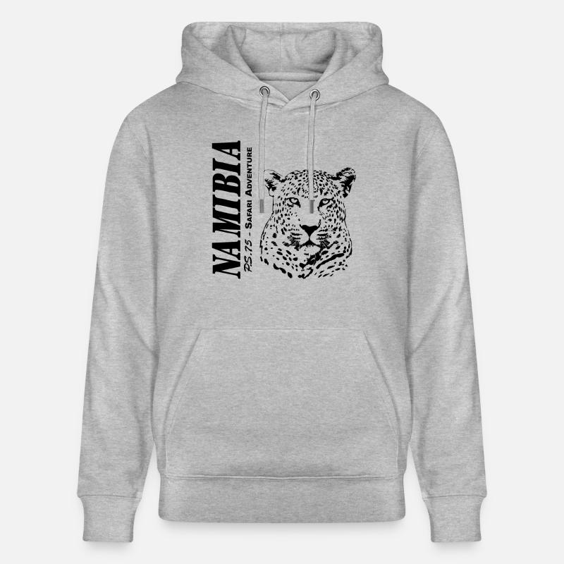 Namibia - Leopard - Stanley/Stella Unisex Bio-Hoodie CRUISER  - Grau meliert