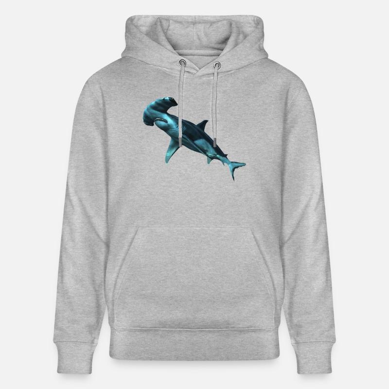 Requin - Sweat à capuche bio CRUISER Stanley/Stella Unisexe - gris chiné