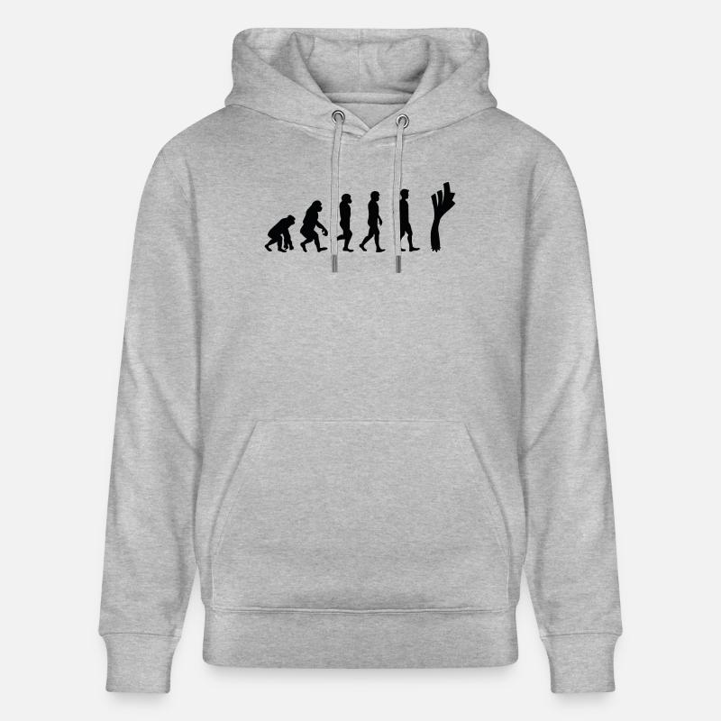 évolution poireau - Sweat à capuche bio CRUISER Stanley/Stella Unisexe - gris chiné