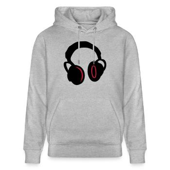 Kopfhörer - Headphones - Stanley/Stella Unisex Bio-Hoodie CRUISER  - Grau meliert - Vorne - Alina (178cm) & Michal (187cm)