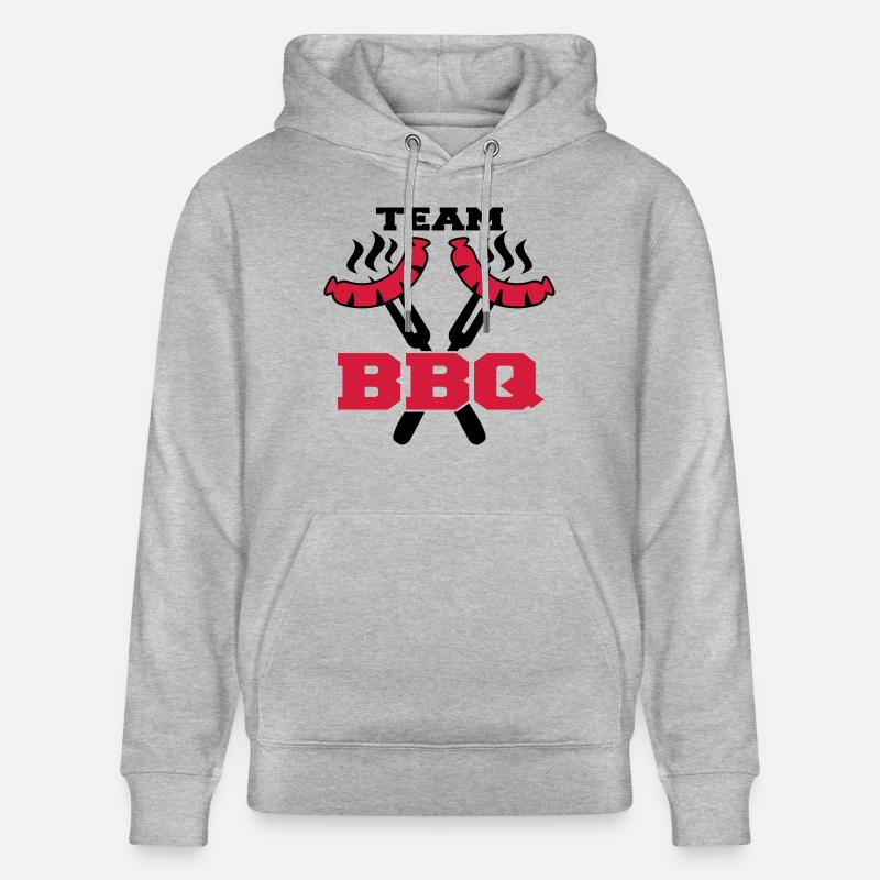 Team BBQ Logo - Sweat à capuche bio CRUISER Stanley/Stella Unisexe - gris chiné