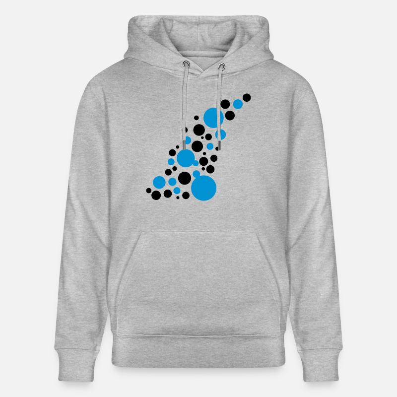 Points de Circle pattern design - Sweat à capuche bio CRUISER Stanley/Stella Unisexe - gris chiné