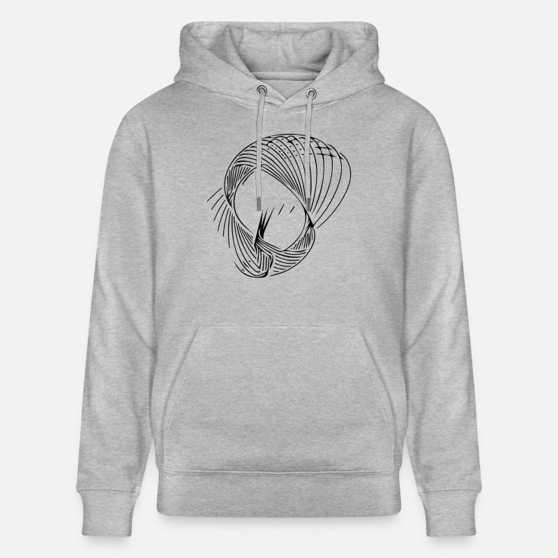 Lignes de cercle géométriques - Sweat à capuche bio CRUISER Stanley/Stella Unisexe - gris chiné